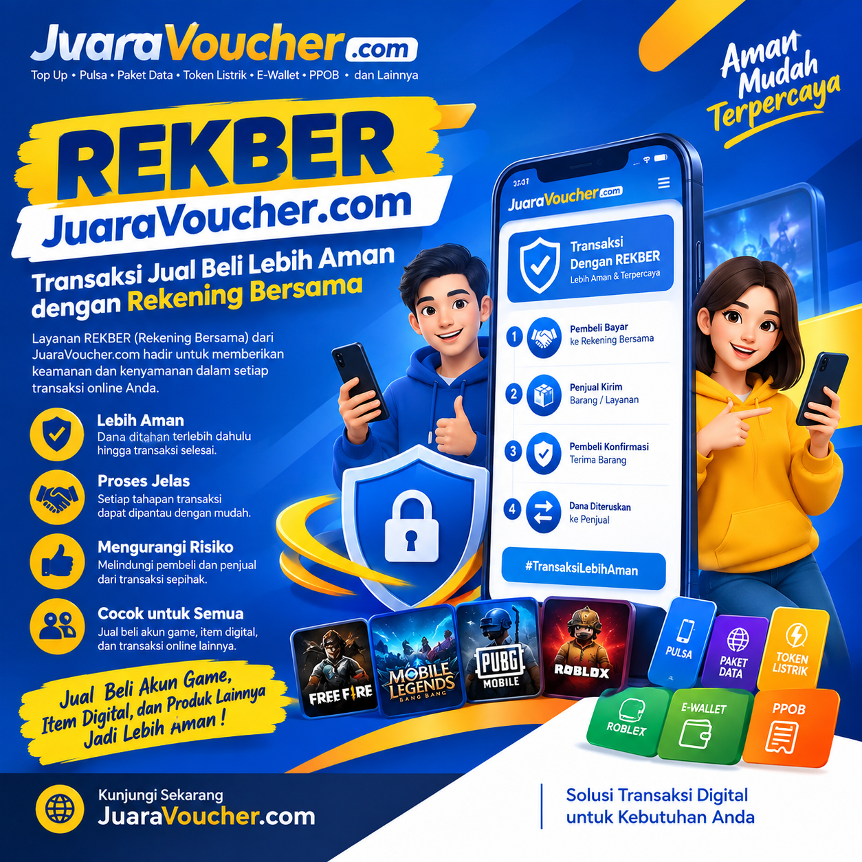 REKBER AMAN DAN TERPERCAYA di Juaravoucher.com